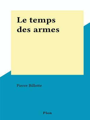 cover image of Le temps des armes